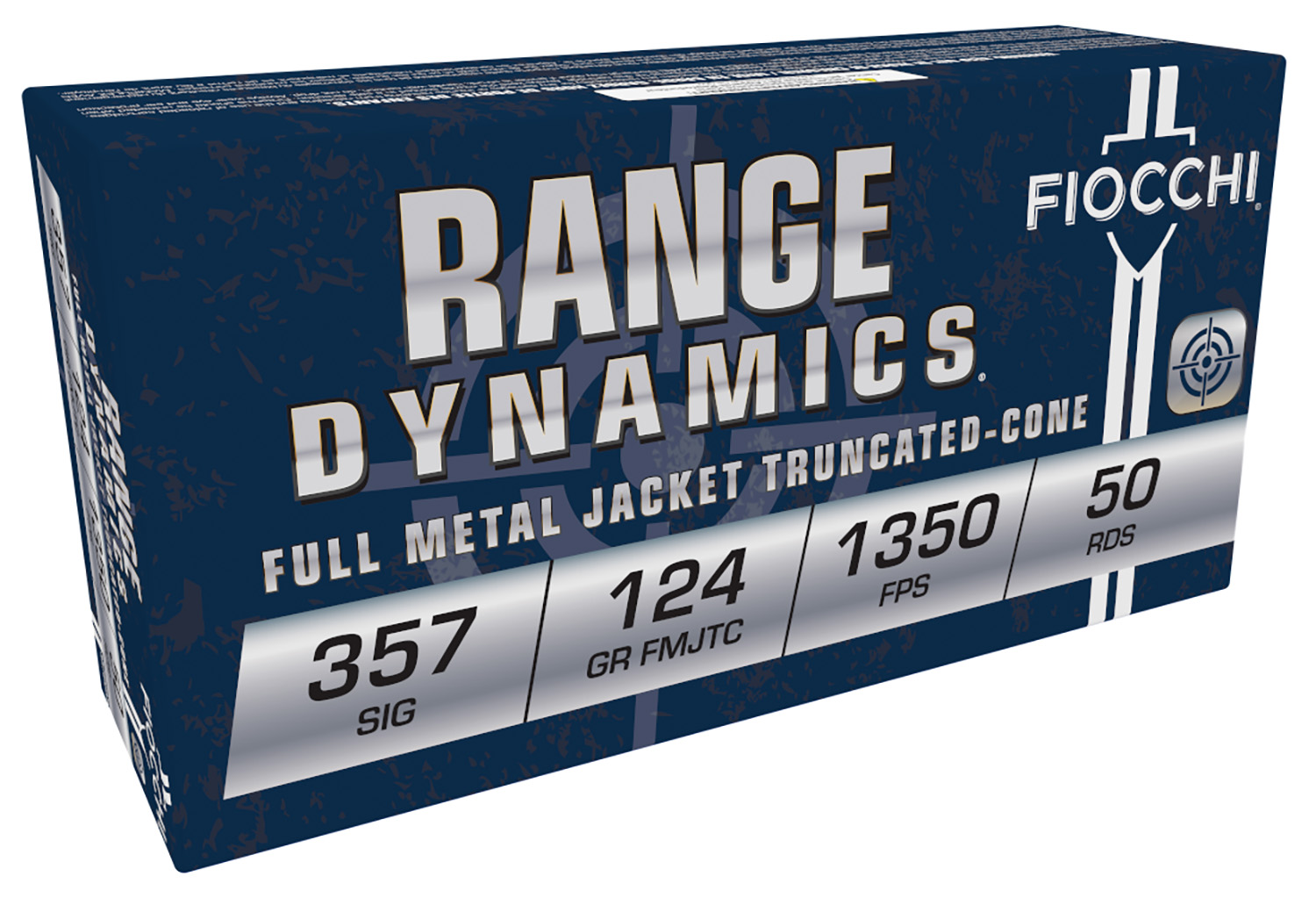 Fiocchi 357SIGAP Range Dynamics  357Sig 124gr Full Metal Jacket 50 Per Box/20 Case