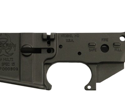 Black Rain BROSPEC15LR Spec15 Forged Lower Multi-Caliber 7075-T6 Aluminum Black Anodized for AR-Platform