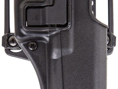 Blackhawk 410502BKL Serpa CQC  OWB Size 02 Matte Black Polymer Belt Loop/Paddle Compatible w/Glock 19/23/32/36/45  Left Hand