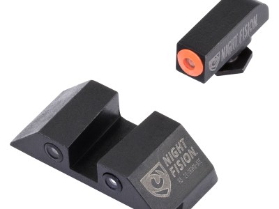 Night Fision GLK003003OGZ Tritium Night Sights For Glock  Green Tritium Orange Outline Front Sight- Green Tritium Black Outline Rear Sight Glock 42/43/43X