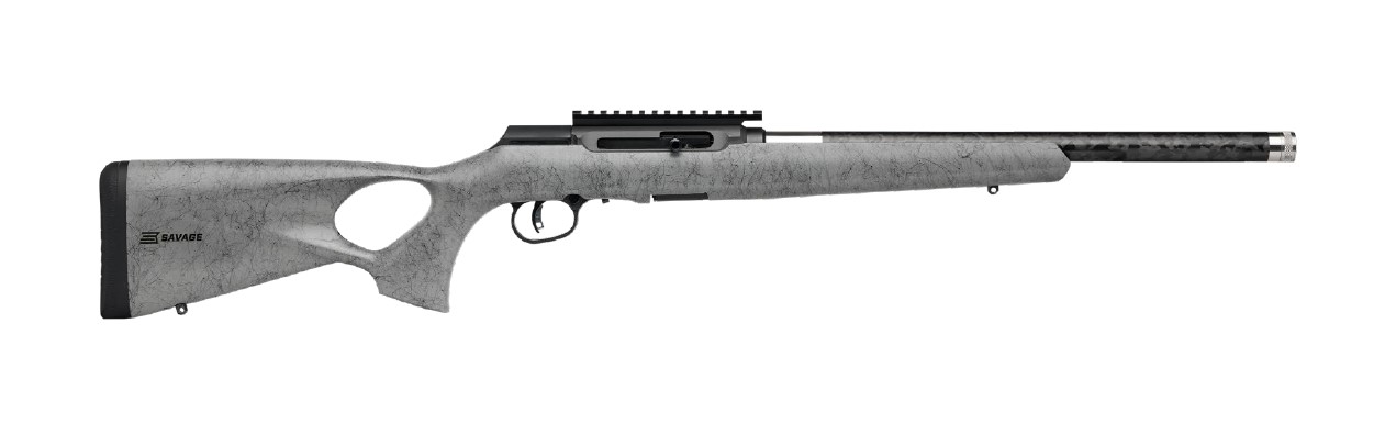 SAVAGE ARMS A22 22LR BL/GRY 18″ CARBON TB