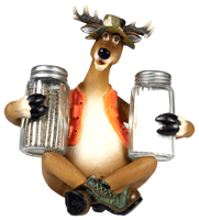RIVERS EDGE DEER HOLDING – SALT & PEPPER SHAKERS