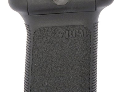 BCM VGSBLK BCMGunfighter Short Vertical Grip Made of Polymer With Black Aggressive Textured Finish with Storage Compartment for Picatinny Rail