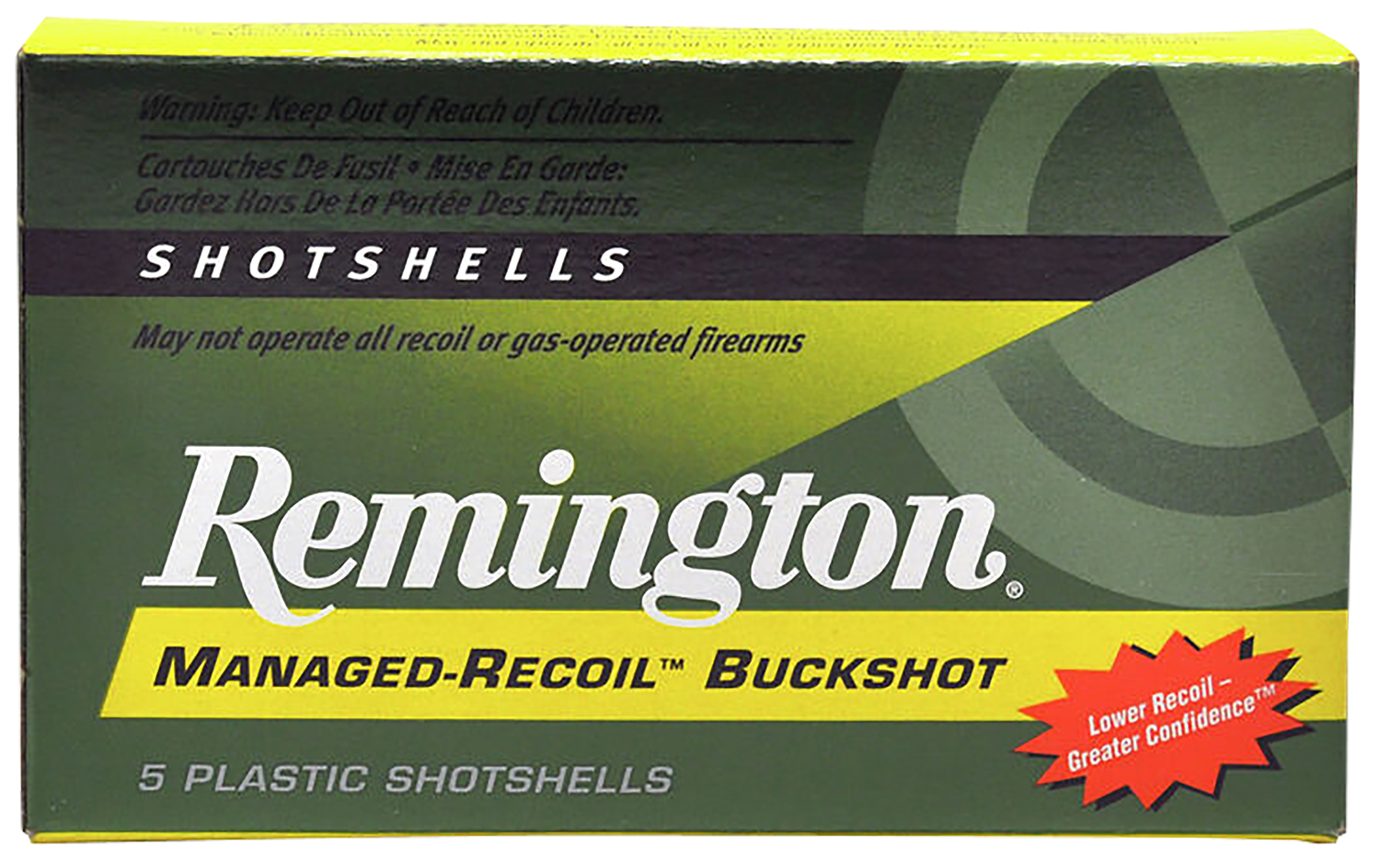 Remington Ammunition 20282 Managed Recoil Buckshot 12Gauge 2.75″ 00Buck Shot 5 Per Box/20 Case