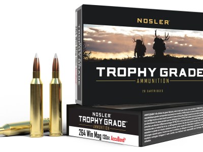 Nosler 60019 Trophy Grade  264WinMag 130gr Nosler AccuBond 20 Per Box/10 Case
