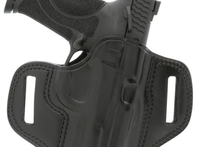 Galco CM224B Combat Master  OWB Black Leather Belt Slide Compatible w/Ruger Security-9/Glock 17/Glock 22 Gen2-5 Belt 1.75″ Wide Right Hand