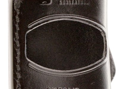 Galco YAQ212B Yaqui  OWB Black Leather Belt Slide Fits 1911 Fits 3-5″ Barrel Right Hand