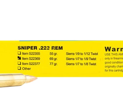 Buffalo Bore Ammunition S2236920 Sniper Strictly Business 223Rem 69gr Hollow Point Boat Tail 20 Per Box/12 Case