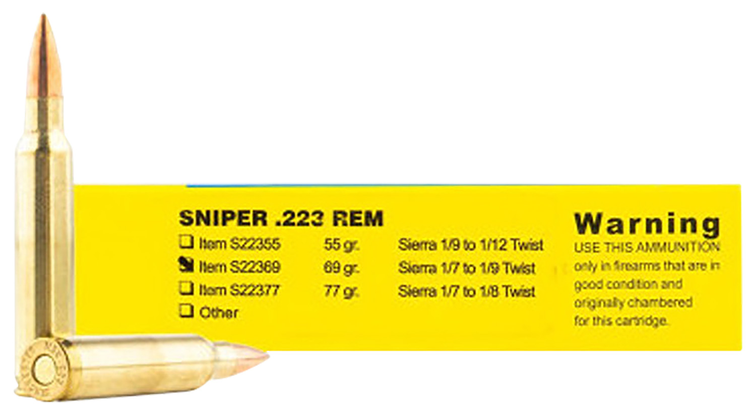 Buffalo Bore Ammunition S2236920 Sniper Strictly Business 223Rem 69gr Hollow Point Boat Tail 20 Per Box/12 Case