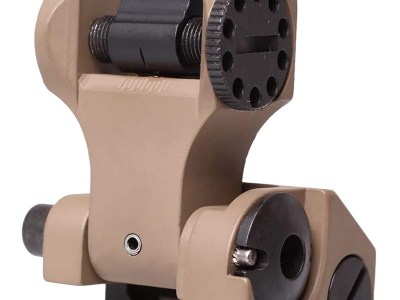 Troy Ind SSIGFBSROFT00 Rear Folding BattleSight Round  Flat Dark Earth Folding for AR-15