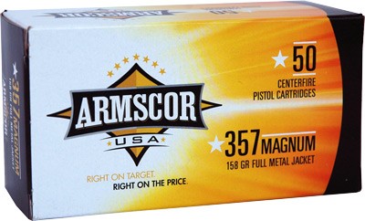ARMSCOR 357 MAG 158GR FMJ – 50RD 20BX/CS