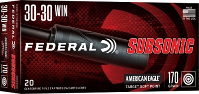FEDERAL 30-30 WIN 170GR – SP SUBSONIC 20RD 10BX/CS
