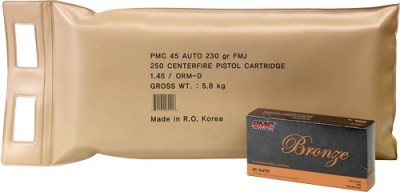 PMC AMMO 45 ACP 230GR FMJ-RN – 250RD BATTLE PACK 3BP/CS