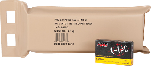PMC 5.56X 55GR FMJ-BT 200RD – BATTLE PACK 5BP/CA