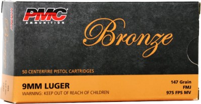PMC 9MM LUGER 147GR FMJ – 50RD 20BX/CS