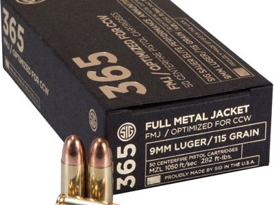 SIG AMMO 9MM 115GR ELITE BALL – 365 FMJ 50RD 20BX/CS