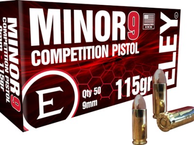 ELEY MINOR 9 COMPETITION 9MM – 115GR FMJ 50RD 20BX/CS