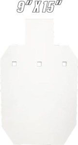 BASH TARGET AR500 SILHOUETTE – HALF SIZE 9″X15″-3/8″ THICK