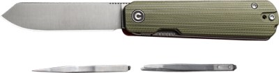 CIVIVI KNIFE SENDY 2.83″ – MILLED GREEN/RED G-10 CLAM PK