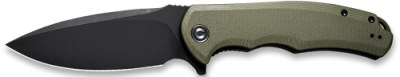 CIVIVI KNIFE PRAXIS 3.75″   OD – GREEN G10/BLACK STN CLAM PACK