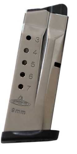 CHECKMATE MAGAZINE S&W SHIELD – 9MM STAINLESS 7RD