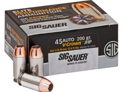 SIG 45AP 200GR V-CROWN 20RD