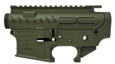 FAXON AR-15 X-TRA LITE – RECEIVER SET OD GREEN STRIPPED