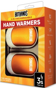 HOTHANDS 2-IN-1 RECHARGEABLE – HAND WARMERS 2 WARMERS 10 HOUR