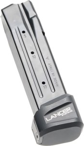 LANCER EXTENDED BASEPAD PLUS – 5RDS BLACK FOR SIG P320