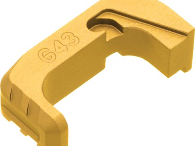 TYRANT CNC FOR GLOCK 43x 48 – EXTENDED MAG RELEASE GOLD