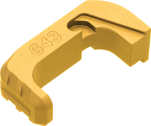 TYRANT CNC FOR GLOCK 43x 48 – EXTENDED MAG RELEASE GOLD