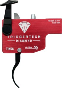 TRIGGERTECH TIKKA SINGLE STAGE – BLACK DIAMOND CURVED BLK/RED