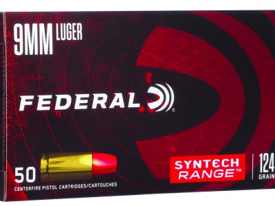 Federal AE9SJ2 American Eagle Syntech Range  9mmLuger 124gr Total Syntech Jacket Flat Nose 50 Per Box/10 Case