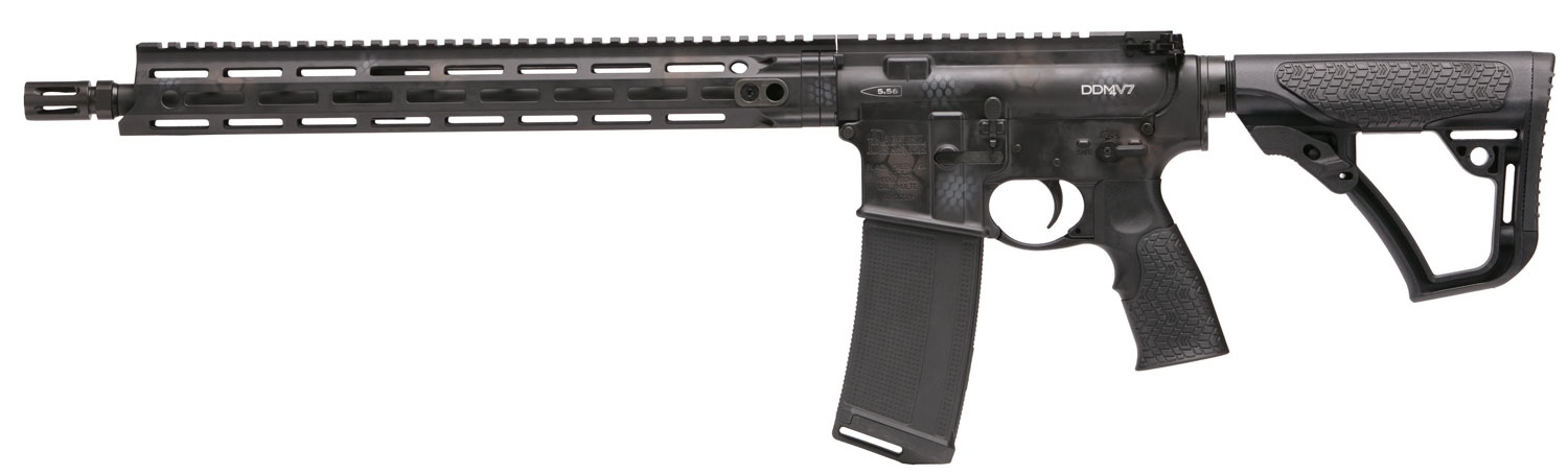 Daniel Defense 0212802267067 DDM4 V7 *CO Compliant 5.56x45mm NATO 16″ No Magazine Rattlecan Cerakote 6 Position w/SoftTouch Overmolding Stock