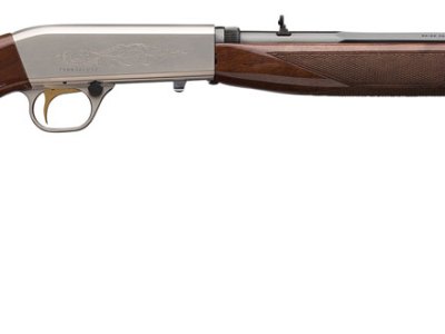 Browning 021023102 SA-22  22 LR 11+1 19.375″ Polished Blued/ 19.30″ Octagon Barrel, Satin Nickel Receiver, Gloss Black Walnut/ Wood Stock, Right Hand
