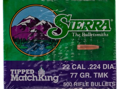 Sierra 7177C Tipped MatchKing  22Cal 77gr Tipped MatchKing 500/Box