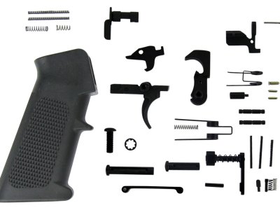 TacFire LPK01USA AR-15 Parts Kit  AR-Platform Black A2 Grip Black