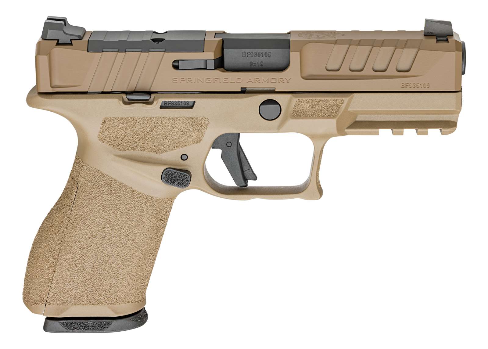 SPRINGFIELD ARMORY ECHELON 4.0C 9MM PISTOL 4″ FDE 2-10RD U NOTCH