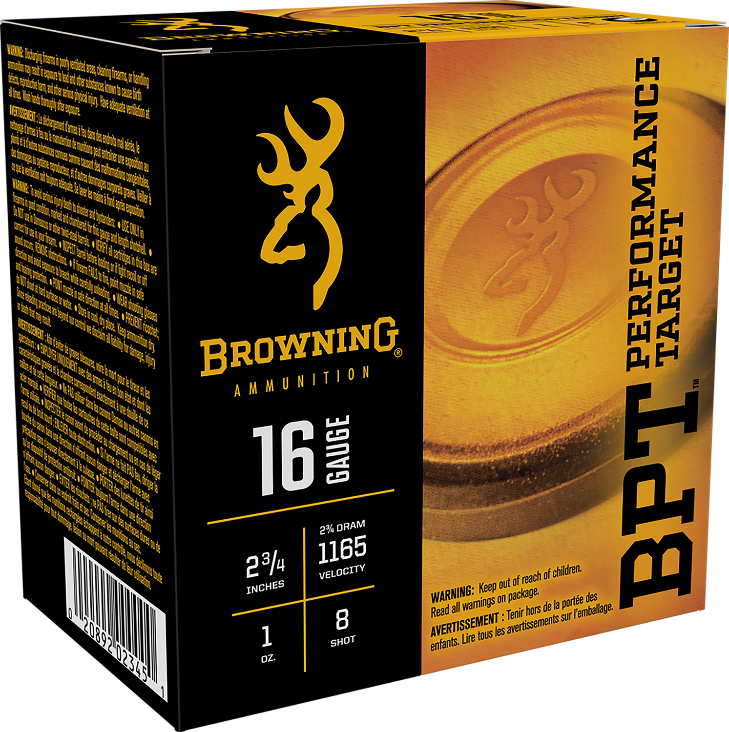 Browning Ammo B193611628 BPT Performance Target  16Gauge 2.75″ 1oz 8Shot 25 Per Box/10 Case