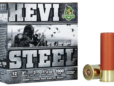 HEVI-Shot HS60003 HEVI-Steel  12Gauge 3″ 1 1/4oz 3Shot 25 Per Box/10 Case