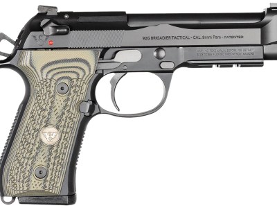Wilson Combat BER92BRIG9 92G Brigadier Tactical 9mm Luger 15+1 4.70″ Target Crown Steel Barrel, Black Serrated Steel Slide, Black Steel Frame w/Picatinny Rail, Dirty Olive G10 Grip, Ambidextrous