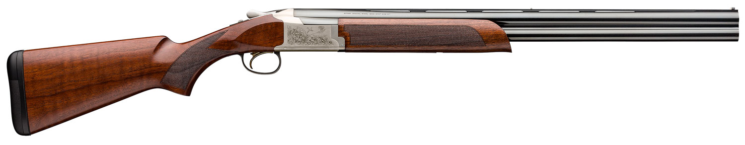 Browning 0182096005 Citori 725 Feather Full Size 20 Gauge Break Open 3″ 2rd 26″ Blued Over/Under Vent Rib Barrel, Engraved Silver Nitride Aluminum Receiver, Fixed Grade II/III Black Walnut Stock