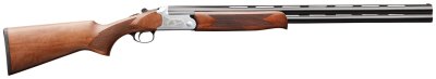 Charles Daly 930217 202  Full Size 20 Gauge Break Open 3″ 2rd 26″ Blued Over/Under Vent Rib Barrel, Engraved Quail Scene Silver Steel Grooved Receiver, Fixed Checkered Walnut Stock