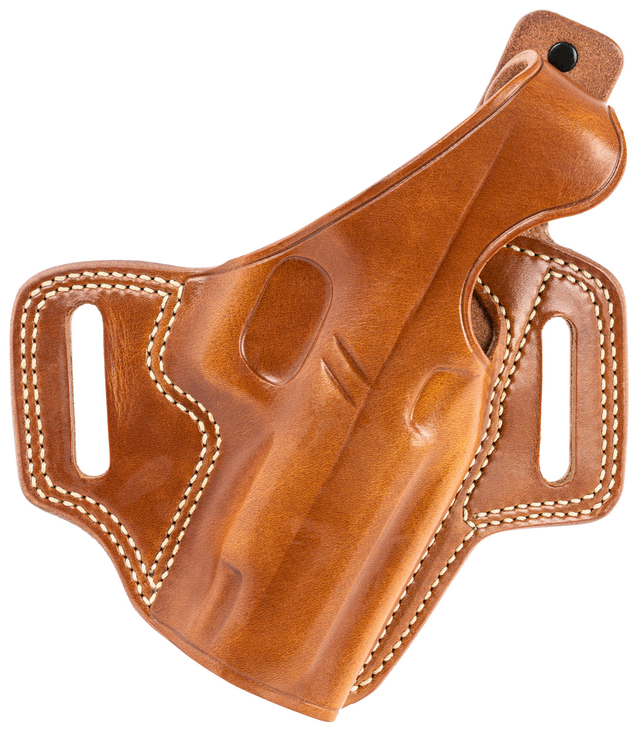 Galco FL834 Fletch  OWB Tan Leather Belt Slide Compatible w/ Glock 48/48 MOS/S&W M&P Shield EZ Belt Up to 1.75″ Wide Right Hand