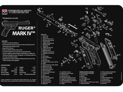 TekMat TEKR17RUGERMK4 Ruger Mark IV Cleaning Mat Black/White Rubber 11″x17″ Ruger Mark IV Parts Diagram