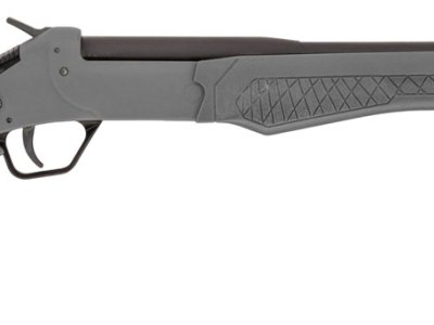 Rossi SSP1-GRAY Tuffy Single Shot Youth 410 Gauge Break Open 3″ 1rd 18.50″ Matte Black Barrel, Matte Black Steel Receiver, Gray Synthetic Thumbhole Stock w/Shell Holder, Right Hand