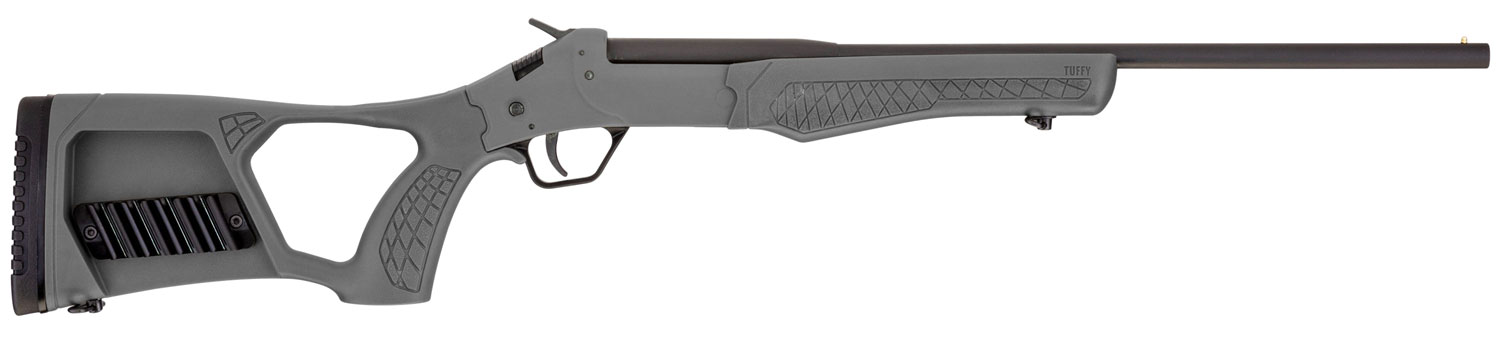 Rossi SSP1-GRAY Tuffy Single Shot Youth 410 Gauge Break Open 3″ 1rd 18.50″ Matte Black Barrel, Matte Black Steel Receiver, Gray Synthetic Thumbhole Stock w/Shell Holder, Right Hand