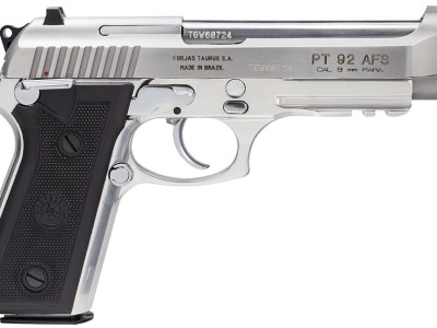 Taurus 1-920159-17 92  Serrated Frame 9mm Luger 17+1 5″ Matte Stainless Steel Barrel, Matte Stainless Steel Serrated Slide, Stainless Aluminum Frame w/Picatinny Rail, Black Polymer Grip, Right Hand