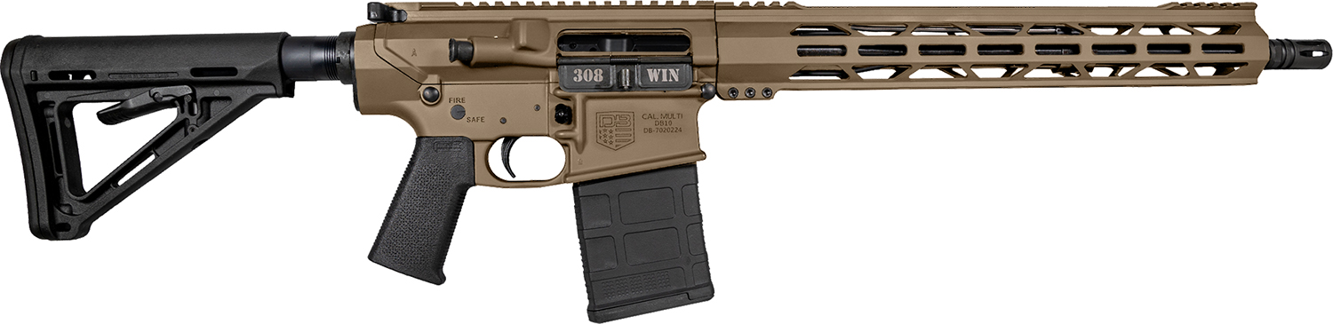 Diamondback DB1018C061 DB10  308 Win 16″ 20+1 Flat Dark Earth Magpul MOE Carbine Stock Black Magpul MOE-K Grip 15″ M-Lok