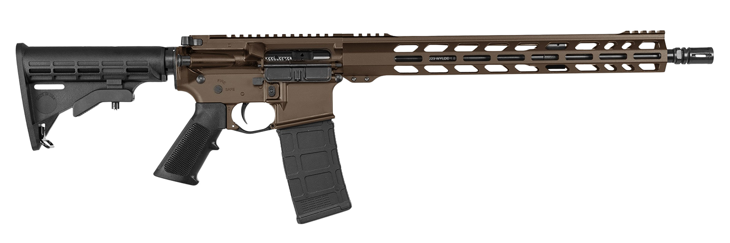 UnBranded AR 223WYFS0001VRBR  UAR-F 223 Wylde 30+1 16″ Barrel, Vortex Bronze Cerakote Metal Finish, 15″ M-Lok Handguard, Black Collapsible Stock, Textured Black Polymer Grip